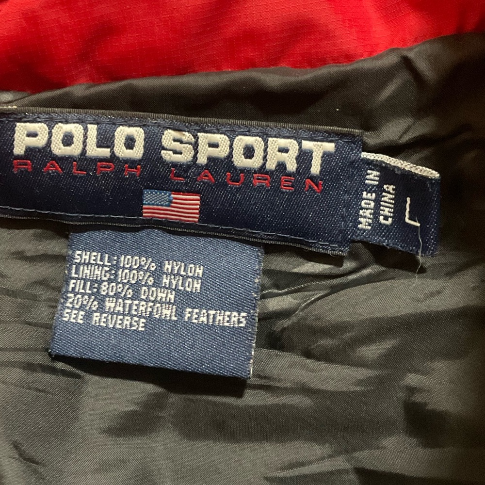 polo Sport Red Puffer Winter Jacket in size Large. - Picture 2 of 9